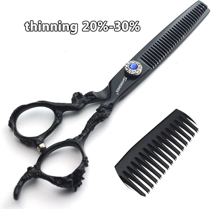 Hairdresser Professional 6-7-8-9 Inch High-End JP440c Hairdresser Scissors Suit Hairstyle Hairstyle Tools Hair Scissors Set (Scissors Set) (6-Inch 3PC-C)