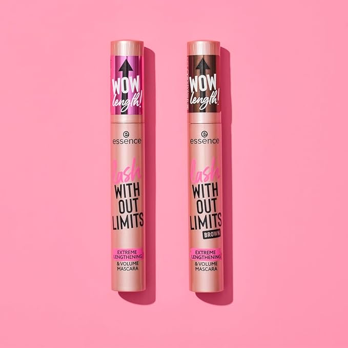 essence | Lash Without Limits Extreme Lengthening & Volume Mascara (01 | Extra Black) | Volumizing & Lengthening | Vegan, Cruelty Free & Paraben Free