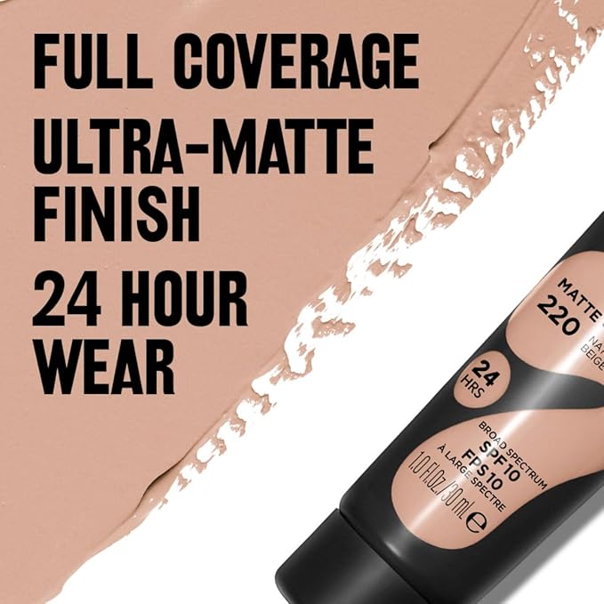 Revlon Liquid Foundation, ColorStay Face Makeup for Normal and Dry Skin, Longwear Full Coverage with Matte Finish, Oil Free, Natural Beige, 1.0 Fl Oz