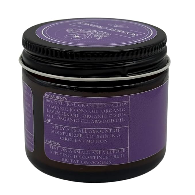 Elixir - Whipped Tallow Moisturizer - Lavender, Cistus, Cedarwood - 100% Natural Grass-Fed Tallow & Organic Jojoba. Chemical-Free. Face & Body for Dry, Sensitive & Eczema-Prone Skin. 0.7 oz