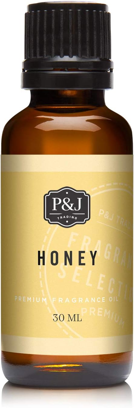 P&J Fragrance Oil - Honey Scented 30ml - Candle Scents, Soap Making, Diffuser Oil, Fresh Scents