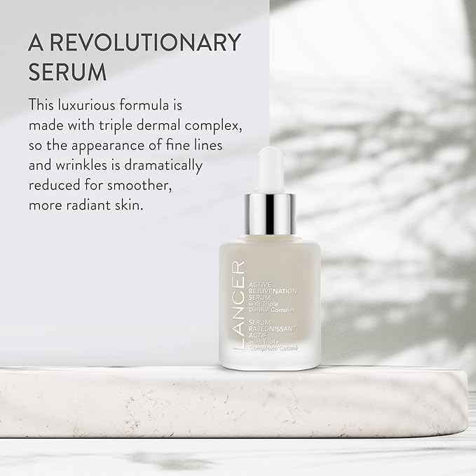 Lancer Skincare Active Rejuvenation Serum with Triple Dermal Complex, Daily Anti-Aging Face Serum, 1 Fluid Ounce