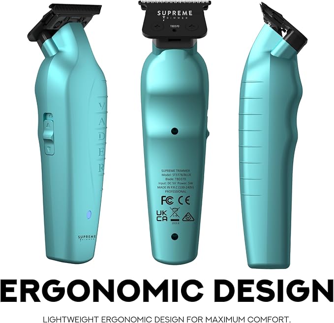 Supreme Trimmer Vader ST3778 – Professional Cordless Barber Liner | 210 Min Runtime, 7000 RPM Motor, Zero Gap DLC T-Blade, USB-C Fast Charging | Beard, Hair & Body