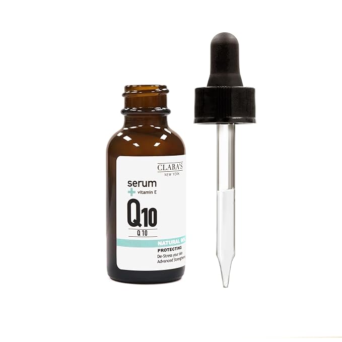 CLARA'S NEW YORK Q10 Facial Serum with Vitamin E – Hydrating, Brightening & Skin-Supportive – 30ml / 1 Fl Oz – Made in USA