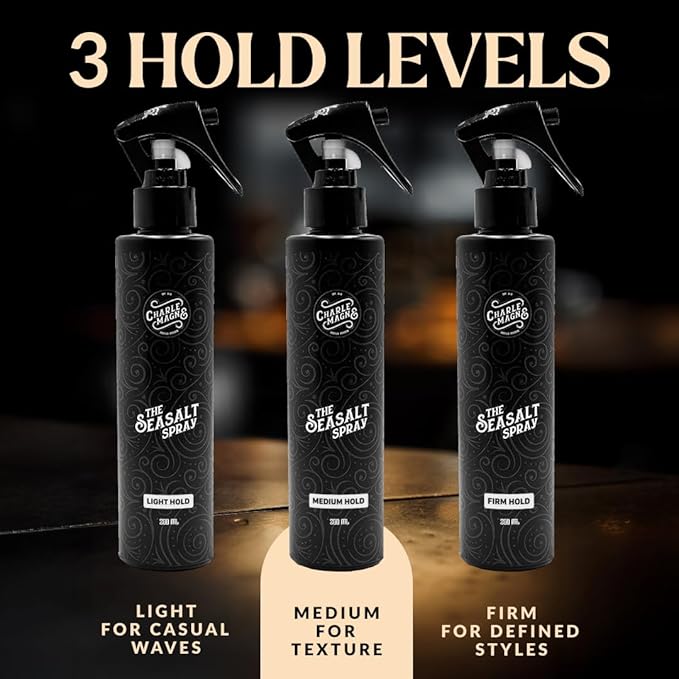 Sea Salt Spray for Men - Salt Water Texture & Volume Spray for Men’s Beach Waves & Curls with Heat Protection 200 ml - Made in Germany (6.76 Fl Oz, Medium Hold (Pack of 1))
