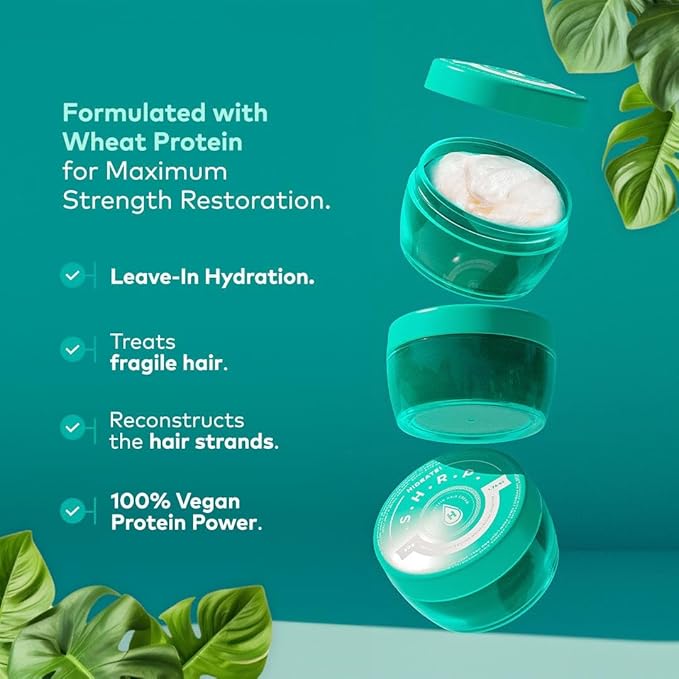 Brazilian Beauty Hair Protein Cream | Damaged & Dry Hair Treatment | Split End Repair | Deep Hydration | Leave in Treatment | Moisturize and Shine | Hair Repair 1.76 Oz.