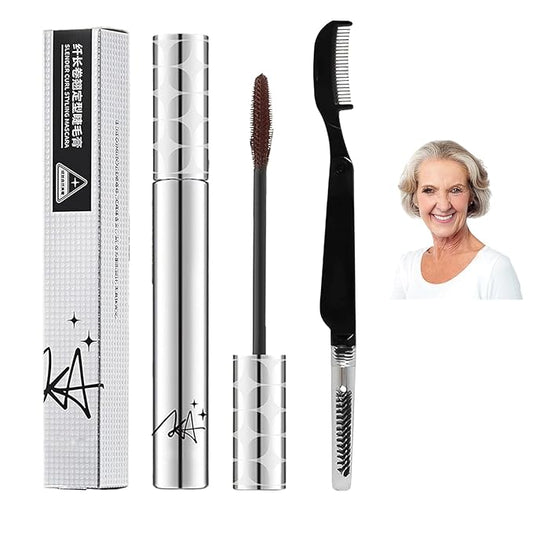 Brown Mascara for Women, Prime Waterproof Volume and Length for Hypoallergenic Máscara with Long Lasting, Hypoallergenic, Lightweight for Sensitive Eyes-02