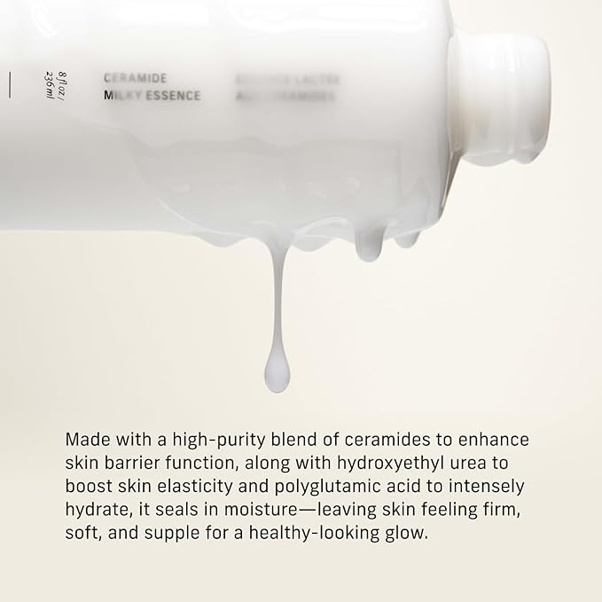 CYKLAR Ceramide Milky Essence – Unscented Body Lotion for Dry, Sensitive Skin – Lightweight Hydrating Ceramide Moisturizer for Skin Barrier with Polyglutamic Acid & Hydroxyethyl Urea - 8 fl oz