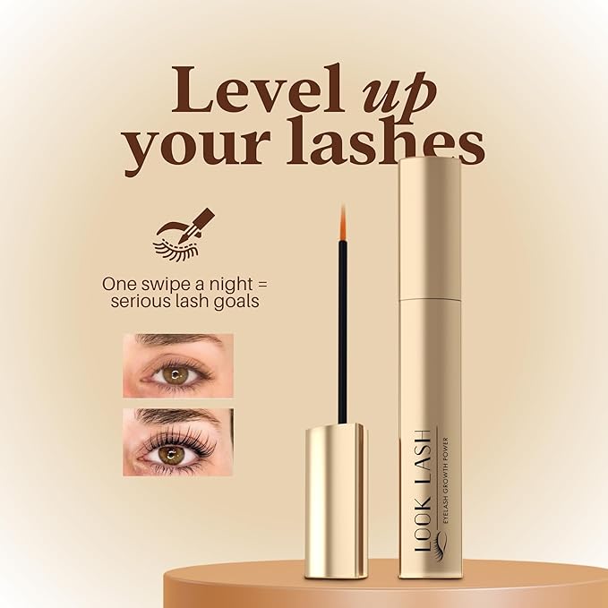 Look Lash Eyelash Enhancing Serum & Eyebrow Serum – Supports Longer-Looking Lashes and Fuller Brows, Gentle for Sensitive Skin, 5.5 ml, 6–8 Mo Supply