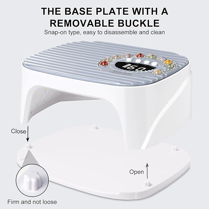 LIMEGIRL UV LED Nail Lamp Kit for Gel Polish Professional Fast Curing Grey Dryer Light Set with 45PCS Lamp Beads and Gloves Cordless Rechargeable Nail Art Cure Machine for Manicure Pedicure