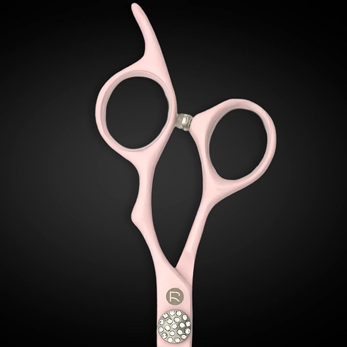 Pink Hair Scissors for Professional Hairdressers - 440C Stainless Steel w/Pink Titanium Finish - Sharp, Durable (5.5" Cutting Scissors)