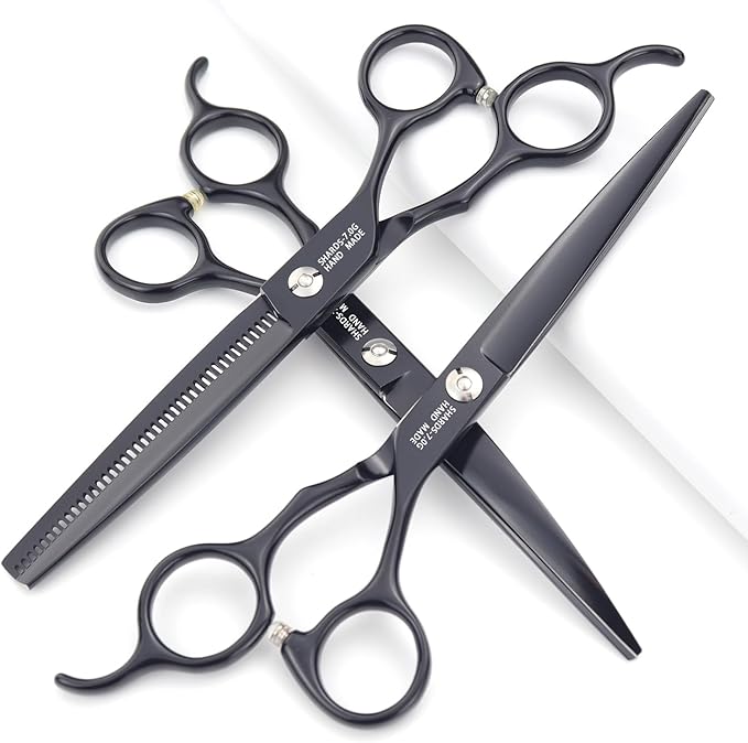 6/7 Inch Hairdressing Scissors Set Barber Shop Hair Scissors Styling Tools (7-inch 3pc)