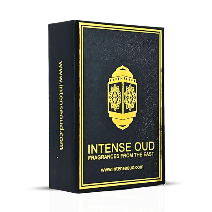 INTENSE OUD Crys Water Arabian Perfume Oil for Men, Long Lasting Alcohol-Free Concentrated Fragrance, 12ml (0.40 oz) in Black Gift Box, Misk Blend