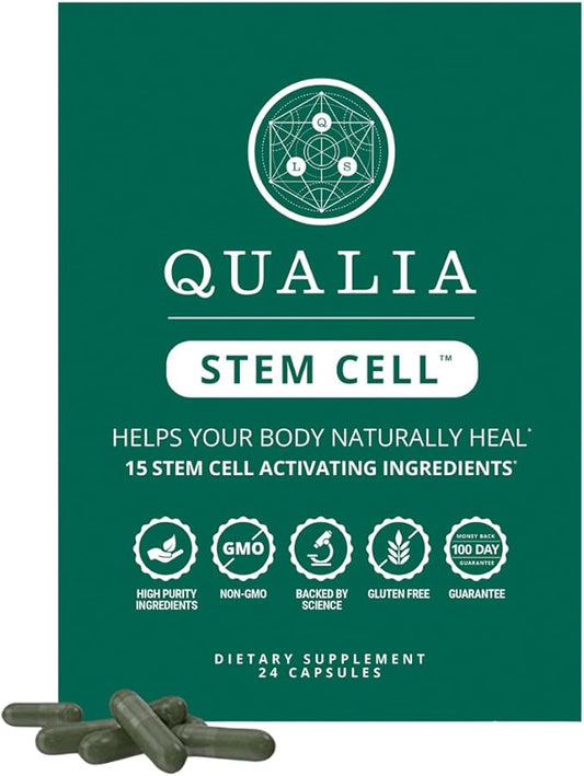 Qualia Stem Cell — Stem Cell Supplement Support with Royal Jelly, Astragalus & Sea Buckthorn | 16 Ingredients | 4 Days a Month | Helps Body Naturally heal*