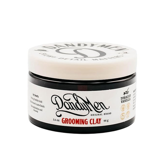 Grooming Clay – Strong Hold, Natural Matte Finish, and Flexible Styling with Kaolin Clay & Beeswax – Tobacco Vanilla Scent – 3.4 oz (1-pack)