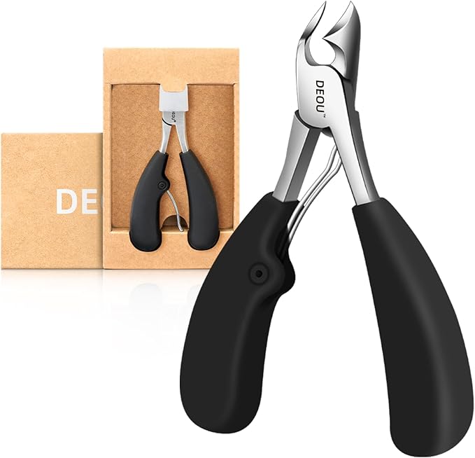 DEOU Heavy Duty Large Opening toenail Clippers, Suitable for Embedded Growth and Rough Nails, Home Pedicure Tools for Men, Women, Elderly Newly Upgraded Stainless Steel (Nail Clippers+Gift Box)