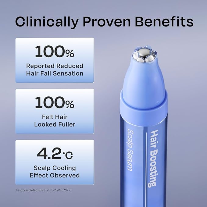 Celladix Hair Boosting Scalp Serum – Hair Growth Roll-on Tonic with Rosemary, Biotin, Spicules Hyaluronic Acid & Panthenol – For Women & Men – Supports Healthy Scalp & Fuller Hair 0.5 fl oz