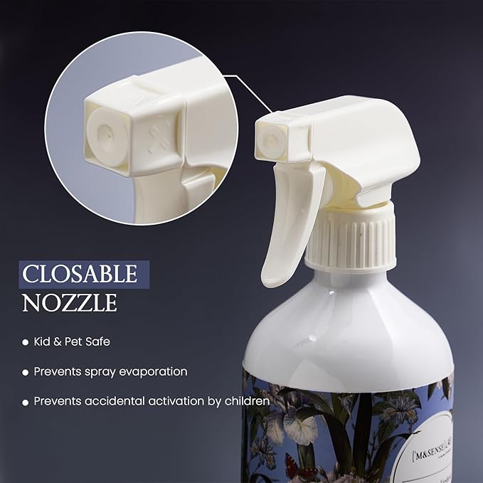 ‌M&SENSE Air & Fabric & Pet Odor Eliminator Spray - 16.9oz Large Size Natural Safe Air Freshener Lavender Scented Deodorizer for Home Eliminates Smoke Musty Smells Calming Scent for Bedtime Relaxation