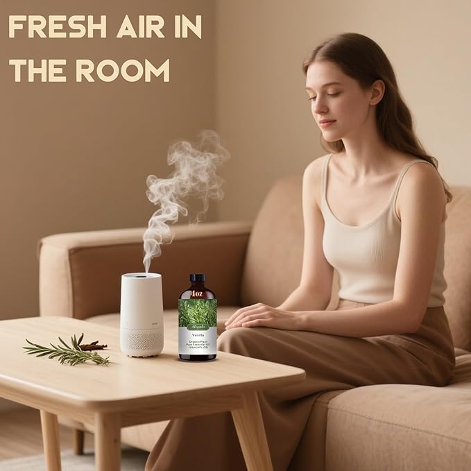 Vanilla Fragrance Oil-Vanilla Essential Oil 4.33oz (130ml)-100% Pure Natural Scent for Diffusers, Candles, Soap Making & Aromatherapy-Relaxing Home & Gift Essential Oil for Bath, Massage