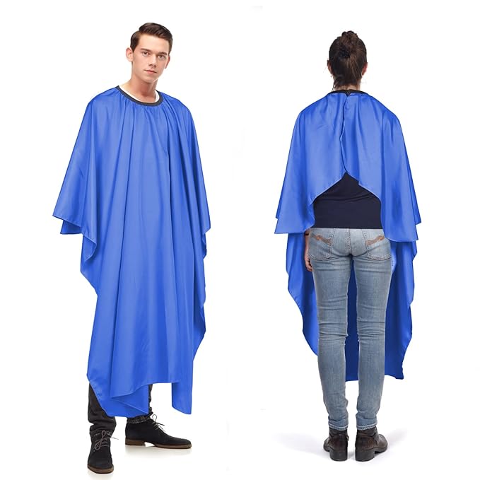 YELEGAIProfessional Salon Hair Cutting Cape,56x63 inches Large Hairdresser Cape for Haircut,Coloring,Makeup,Styling and More,(Blue)