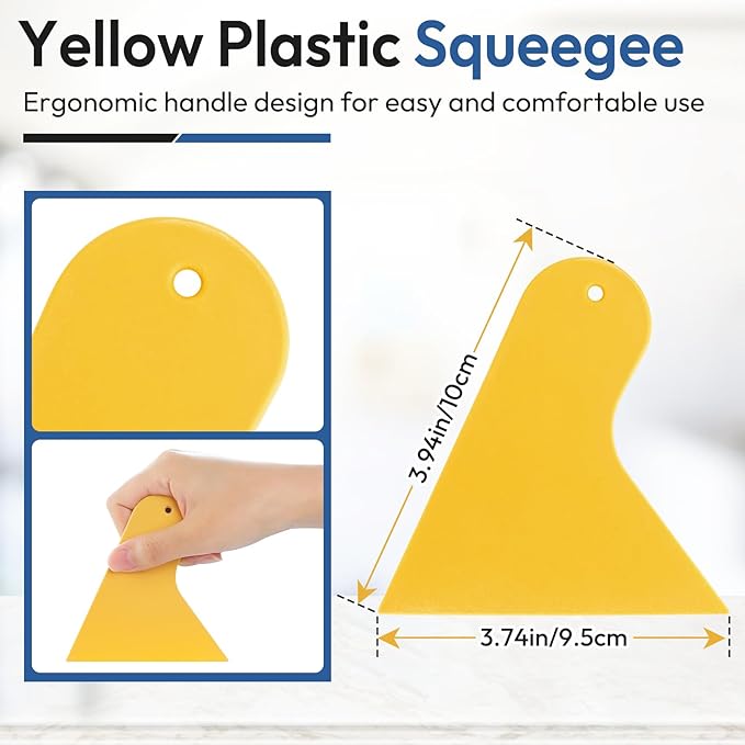 rabbitgoo Window Tint Kit, Window Privacy Film Installation Tint Tools, 3 Pieces Easy to Apply Frosted Glass Stained Glass Privacy Film Application Kit Include Squeegee, Utility Knife, Spray Bottle