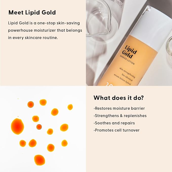 Stratia Lipid Gold Skin-Strengthening Ceramide Moisturizer with Niacinamide, Hydrates & Soothes All Skin Types, 3.4 Fl Oz