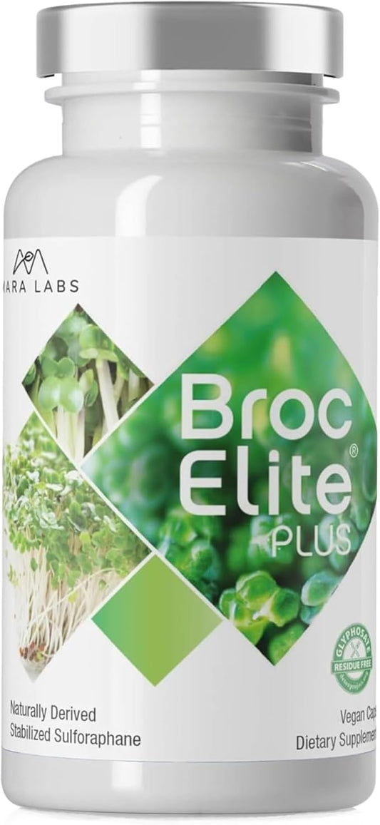 Mara Labs Broc Elite Plus | Broccoli Supplement w/Stabilized Sulforaphane Extract | Zero Glyphosate Residue | 60 Vegetable Capsules