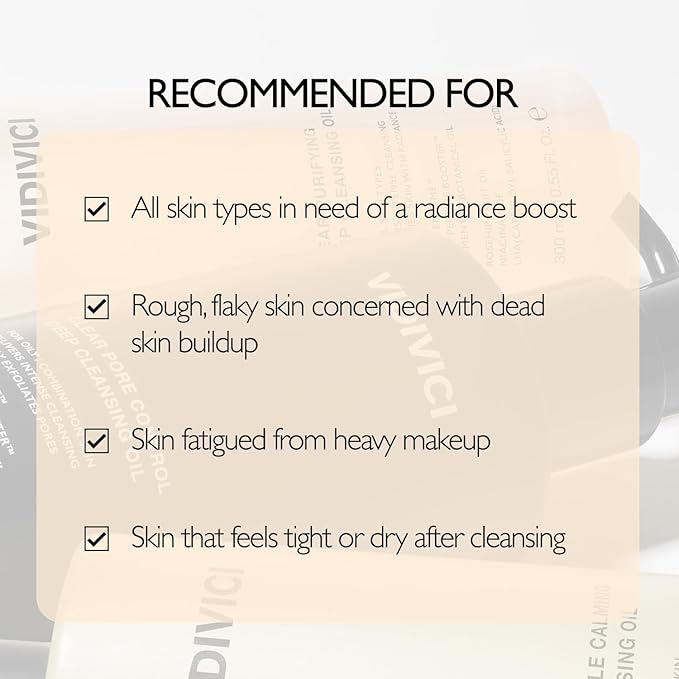 VIDIVICI Clear Purifying Deep Cleansing Oil 10.14 fl.oz | Gentle Makeup Remover for All Skin Types,Removes Waterproof Makeup with LHA,fermented camellia seed oil&rosehip seed oil,Korean skin care