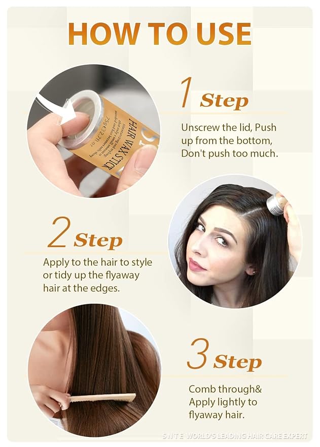 Hair Wax Stick, Wig Band Set - Smooths Flyaways, Sleek Ponytail, Baby Hairs, Edge Control - Lace Melting Band for Wig Glue Lace Glue