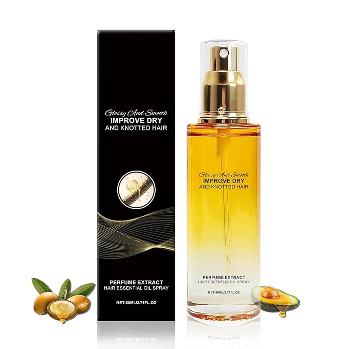 Hair Treatment Oil, Clear Hair Oil Spray Improve Dry and Frizzy Hair, Curly Hair, Detangling, Styling and Moisturizing - for Women & Men Daily Care