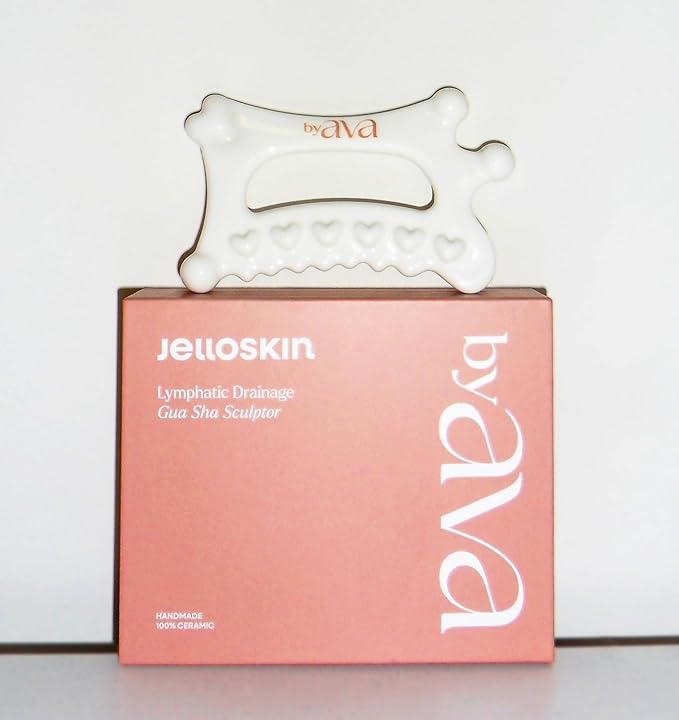 byAVA Gua Sha Jelloskin Lymphatic Massage Tool | Ceramic GuaSha for Face & Body Massage Tool | Patented Design for Lymphatic Drainage, Face Lift & Muscle Relief Body Massager