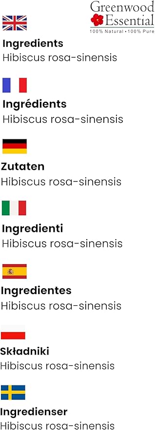 Greenwood Essential Hibiscus Oil (Hibiscus rosa-sinensis) | Traditionally Extracted | Adds Shine | Pure | Non-Sticky | Lightweight | For Hair Blends | For Men & Women | All Hair Types | 15ml (0.50 oz)