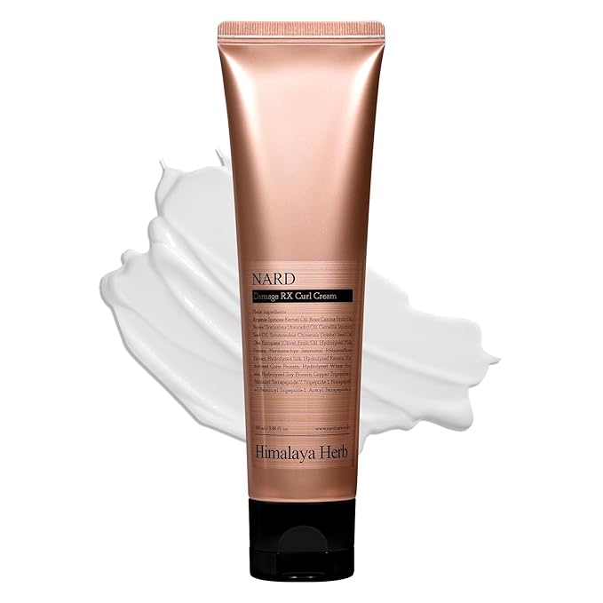NARD RX Curl Cream for Damaged Hair Care - Elastic, Volume, and Frizz-Free Curls (Containing Amino Acids, Protein, Keratin, Silk, 11 Peptides, Vitamin E, and 6 Oils) - 3.38 oz