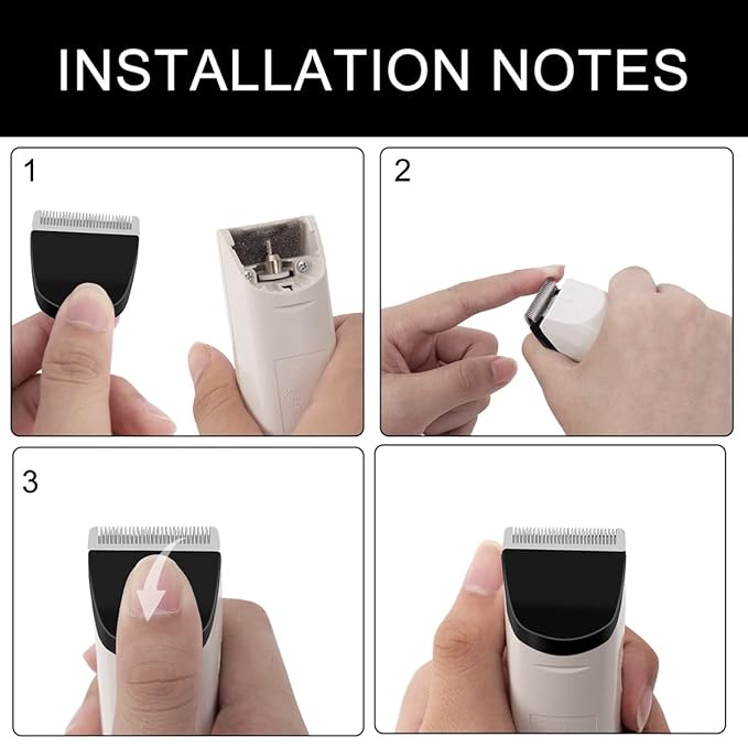 2PCS Black Professional Peanut Clippers/Trimmers Snap On Replacement Blades #2068-300-Fits Compatible with Peanut Hair Clipper