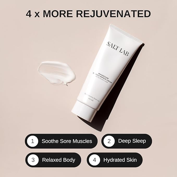 Magnesium Lotion – Muscle Repair Cream with Shea Butter for Muscle & Joint Pain Relief, Lightweight Non-Greasy Formula, Scented with Essential Oils, 100 mL