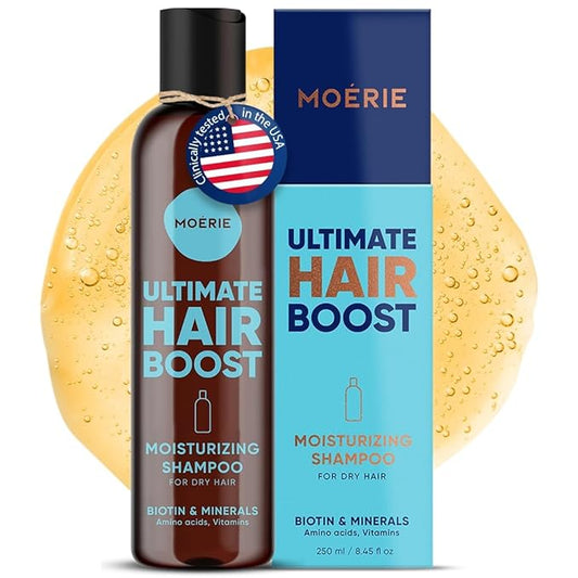 Moerie Ultimate Hair Growth Shampoo – For Longer, Thicker, Fuller Hair - Vegan Friendly Volumizing Hair Products – Paraben & Silicone Free – All Hair Types – Reverse Hair Loss – Moisturizing