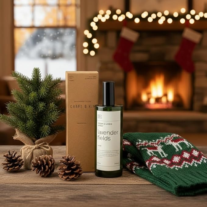 Craft & Kin Lavender Room Spray for Bedding, 6.76 oz, Pillow Spray, Long-Lasting Room Freshener, Soothing Aroma Mist for Home & Washroom