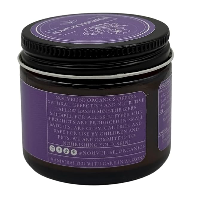 Elixir - Whipped Tallow Moisturizer - Lavender, Cistus, Cedarwood - 100% Natural Grass-Fed Tallow & Organic Jojoba. Chemical-Free. Face & Body for Dry, Sensitive & Eczema-Prone Skin. 0.7 oz