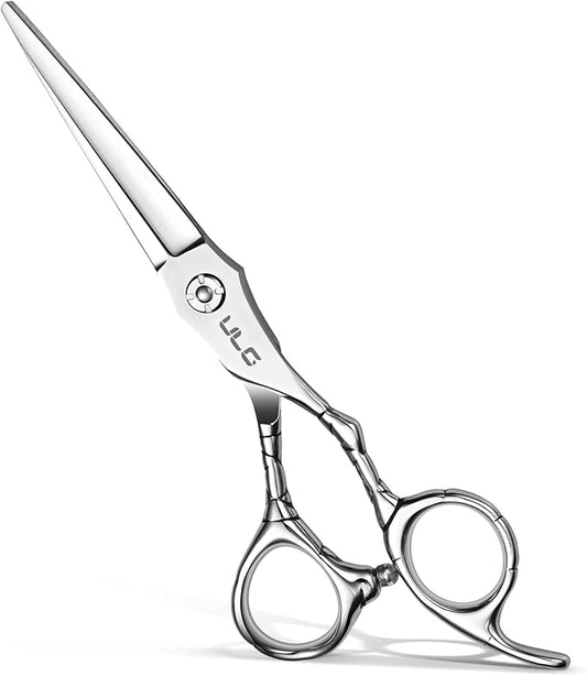 ULG Professional Hair Cutting Scissors 7" Japanese Stainless Steel Hand-Honed Salon Barber Scissors for Stylists & Home Use, Haircut Shears for Men & Women, Ergonomic Design with Patterned Handles