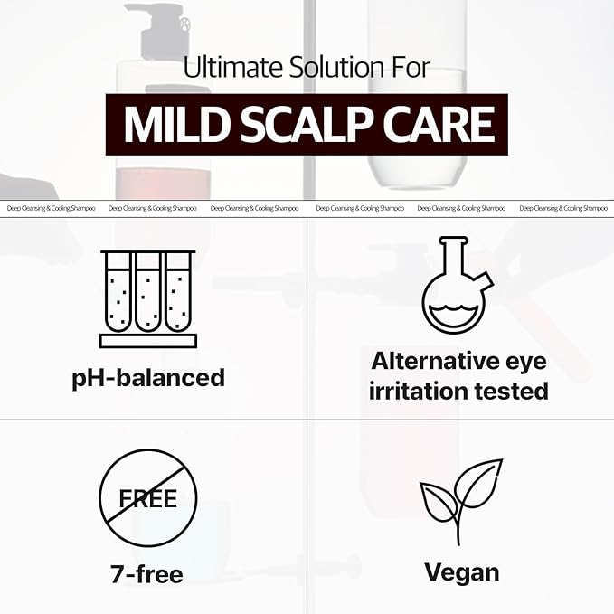 RYO Deep Cleansing Shampoo with Korean Ginseng & Caffeine - Cooling and Refreshing for Oily Scalp, Hair Loss Care, Anti-Dandruff, Sebum Control, 16 Fl Oz.