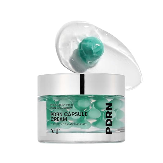 VT COSMETICS PDRN Capsule Cream 100, Hydrating Face Moisturizer with 100,000ppm PDRN, Hyaluronic Acid, 9 Peptides, Firming & Plumping Nourishing Cream, Korean Skin Care (1.69 fl. oz.)