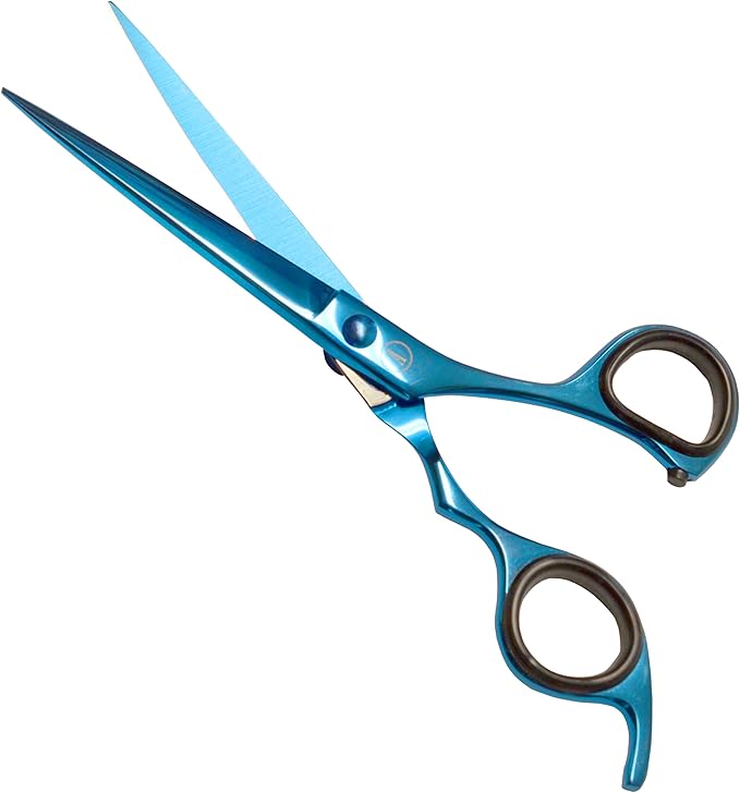 ANDUSTRIAL - Professional Hair Cutting And Thinning Scissors/Shears For Men/Women/Home/Salon - Premium High Carbon Steel Quality - Smooth And Sharp - 7 Inch, Blue
