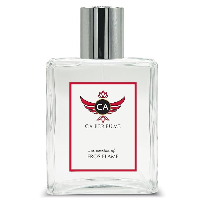 CA Perfume Impression of Eros Flame For Men Replica Fragrance Dupes Eau de Parfum Spray Bottle 3.4 Fl Oz/100ml-X1
