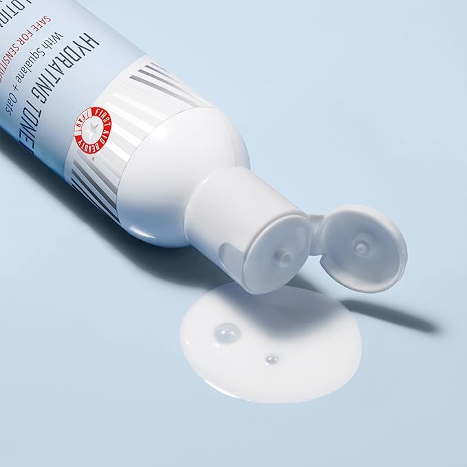 First Aid Beauty - Hydrating Toner with Squalane and Oats, Natural Wild Oat Skin Calming Toner, Helps Reduce Lines & Wrinkles, Safe for Sensitive Skin, Alcohol-Free Balanced Hydration, 6 oz