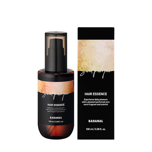 Perfumed Hair Oil & Serum 2-in-1 – Korean Essence Oil for Frizzy, Dry, Damaged Hair & Glass Hair Shine – Argan Oil & Amino Acids – Sulfate & Paraben-Free – Sweet Fresh Pear, 100ml / 3.38 fl oz