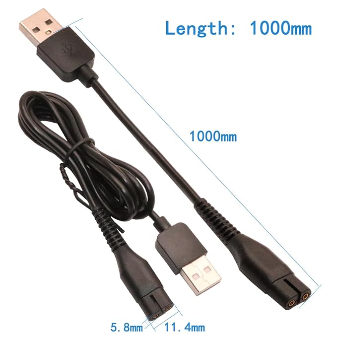 Power Cord 5V Replacement Charger USB adapter is suitable for a variety of electric hairdressers, shavers, purifiers, table lamps and others 5521 adapter hq8505 A00390 charging line
