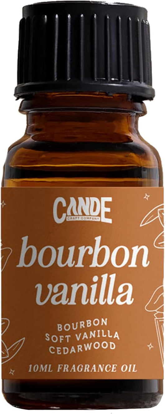 CANDECraftCo Premium Fragrance Oil – Diffuser Oils Fragrances Scented for Home, Candle Soap Making Supplies, Aromatherapy Blends for House (0.34 Fl Oz) (1-Pack, Bourbon Vanilla)