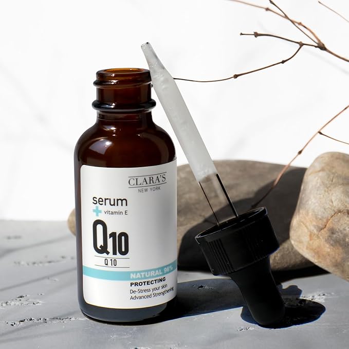 CLARA'S NEW YORK Q10 Facial Serum with Vitamin E – Hydrating, Brightening & Skin-Supportive – 30ml / 1 Fl Oz – Made in USA