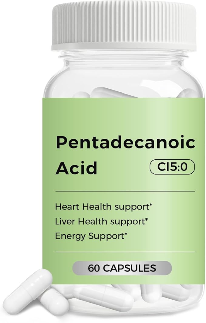 Pentadecanoic Acid, C15:0 Supplement, High Altitude Sheep Milk Sourced, 60 Capsules