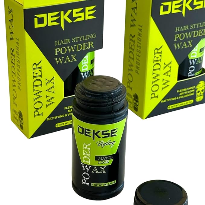 DEKSE Powder Wax 20 g Mattifying Volume Hair Styling Powder Wax, Matte Volume Powder Wax, Powder Wax, Hair Volume Powder 20 g - 0,67 OZ (Pack of 1)
